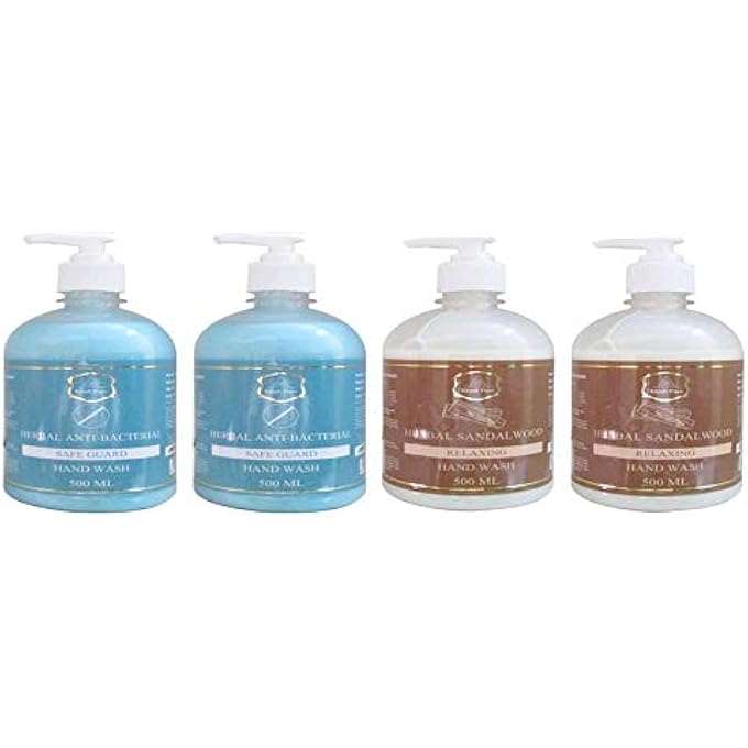 PURE HERBAL HANDWASH COMBO OF 4 PCS (SANDALWOOD + ANTI-BACTERIAL) (2000ML)